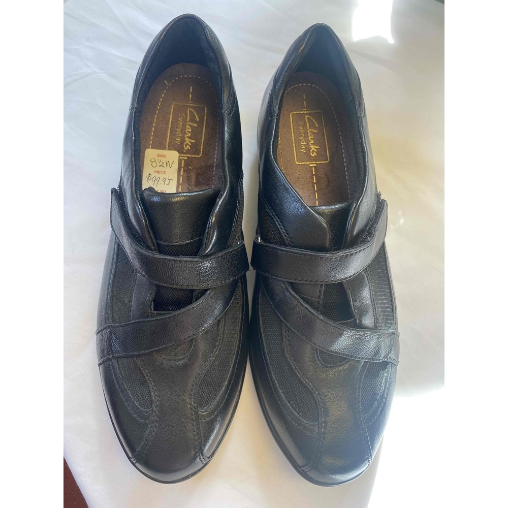Clarks Black Women Breathable‎ Comfort Cushioned Round Toe Shoe 8.5W - Picture 2 of 15